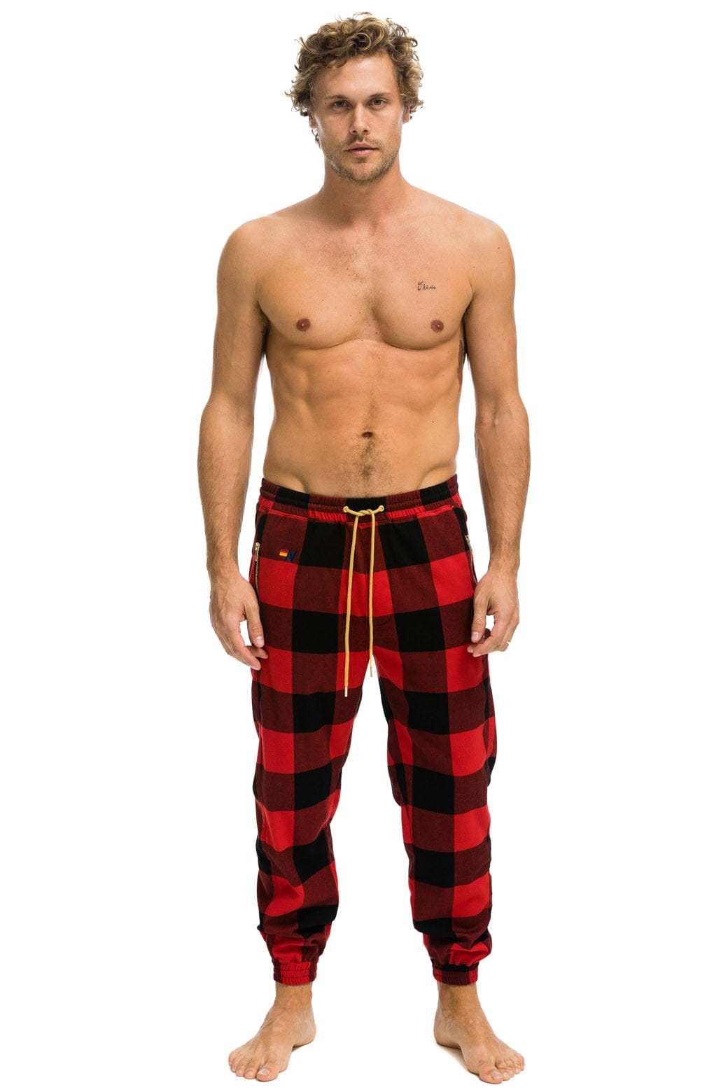 Aviator Nation UNISEX PLAID LODGE PANT - BUFFALO PLAID