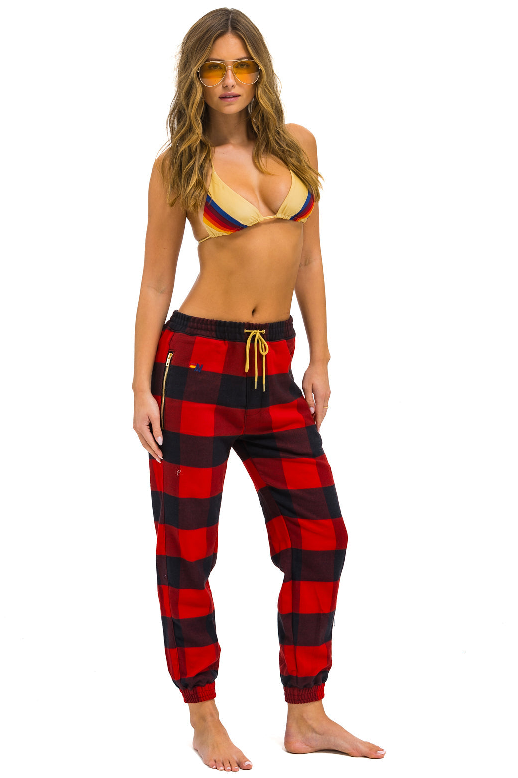Aviator Nation UNISEX PLAID LODGE PANT - BUFFALO PLAID