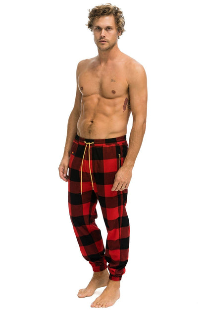 Aviator Nation UNISEX PLAID LODGE PANT - BUFFALO PLAID
