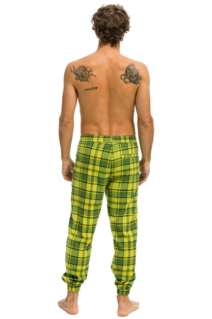 Aviator Nation UNISEX PLAID LODGE PANT - AVOCADO PLAID
