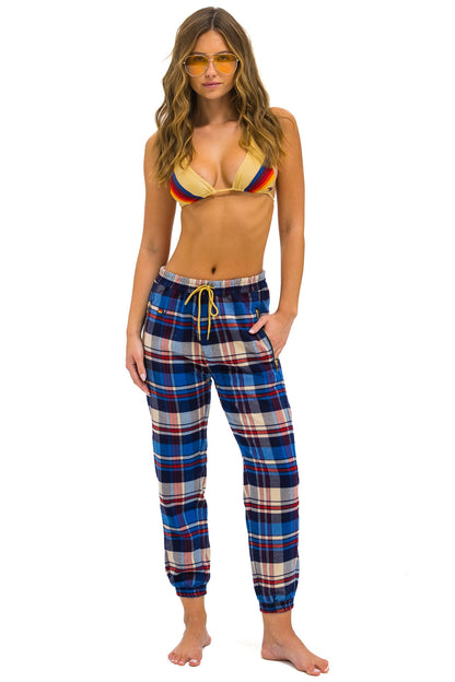 Aviator Nation UNISEX PLAID LODGE PANT - PATRIOT PLAID