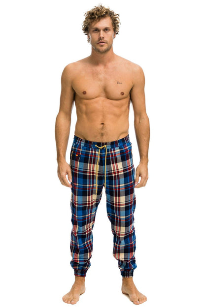 Aviator Nation UNISEX PLAID LODGE PANT - PATRIOT PLAID