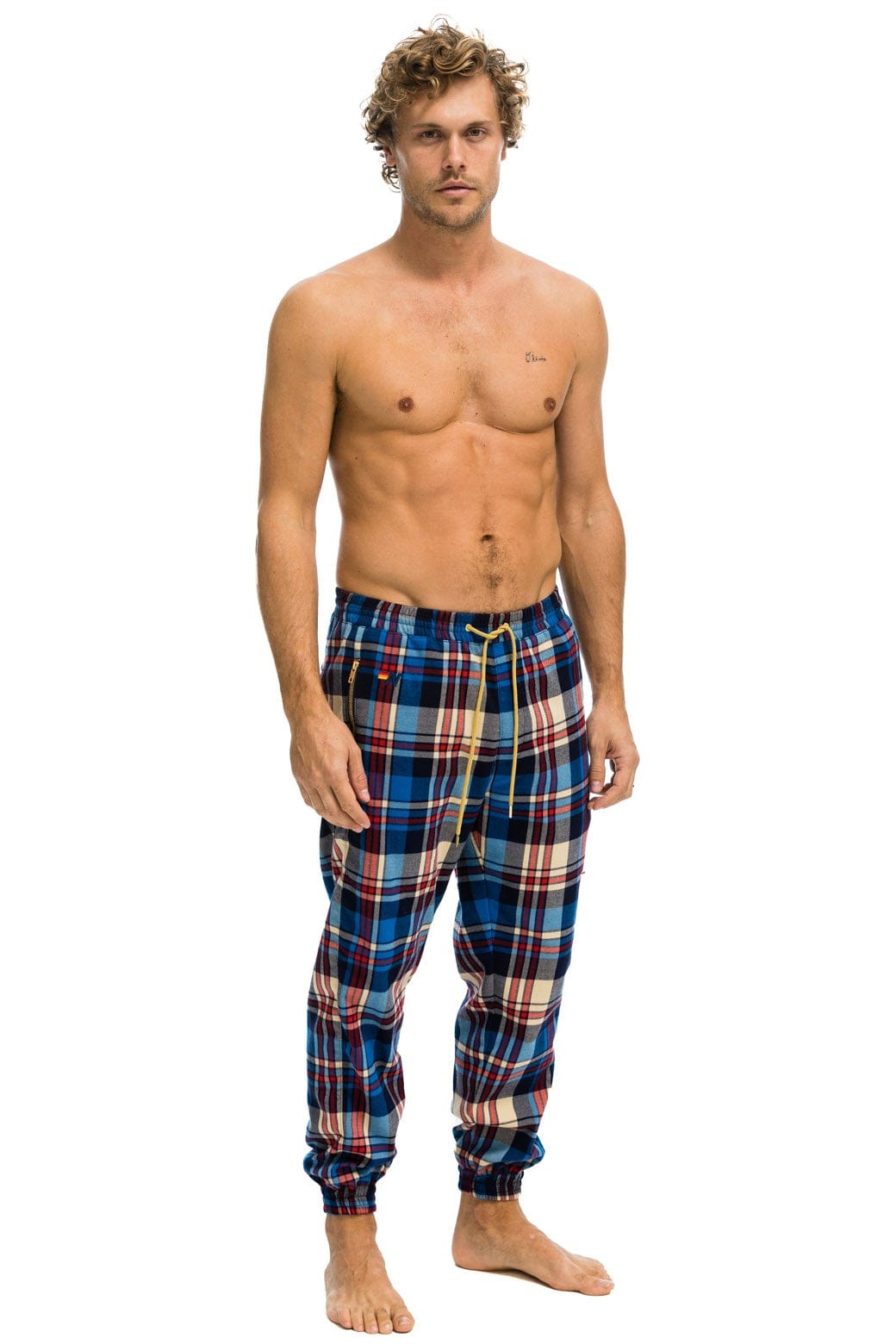 Aviator Nation UNISEX PLAID LODGE PANT - PATRIOT PLAID