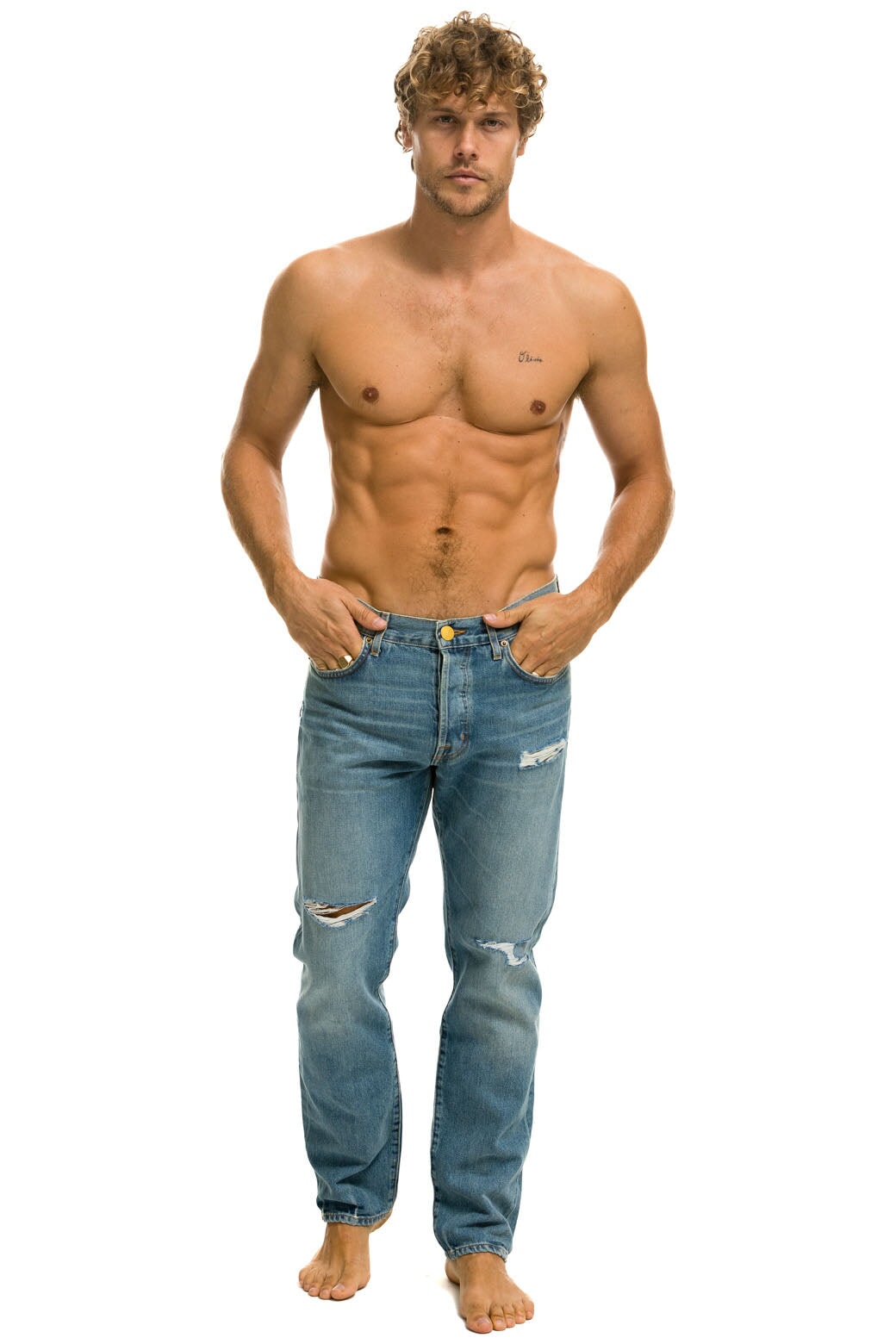 Aviator Nation MEN'S CLASSIC STRAIGHT LEG DENIM JEAN - VINTAGE