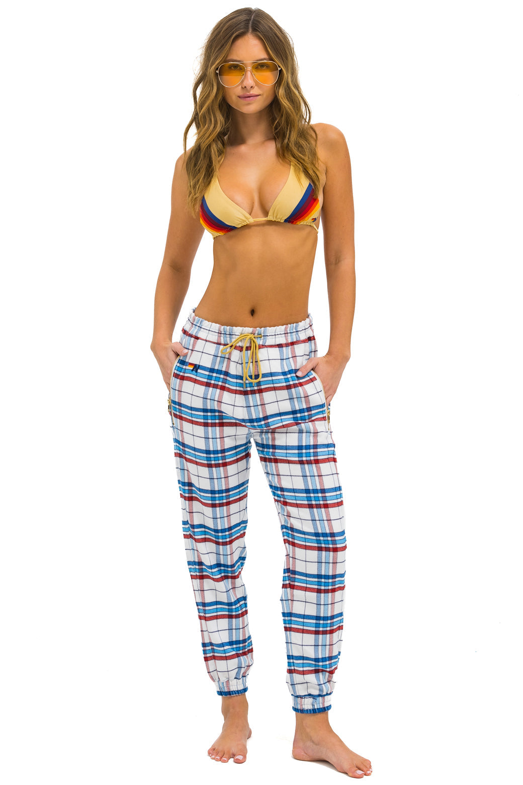 Aviator Nation UNISEX PLAID LODGE PANT - MONTAUK PLAID