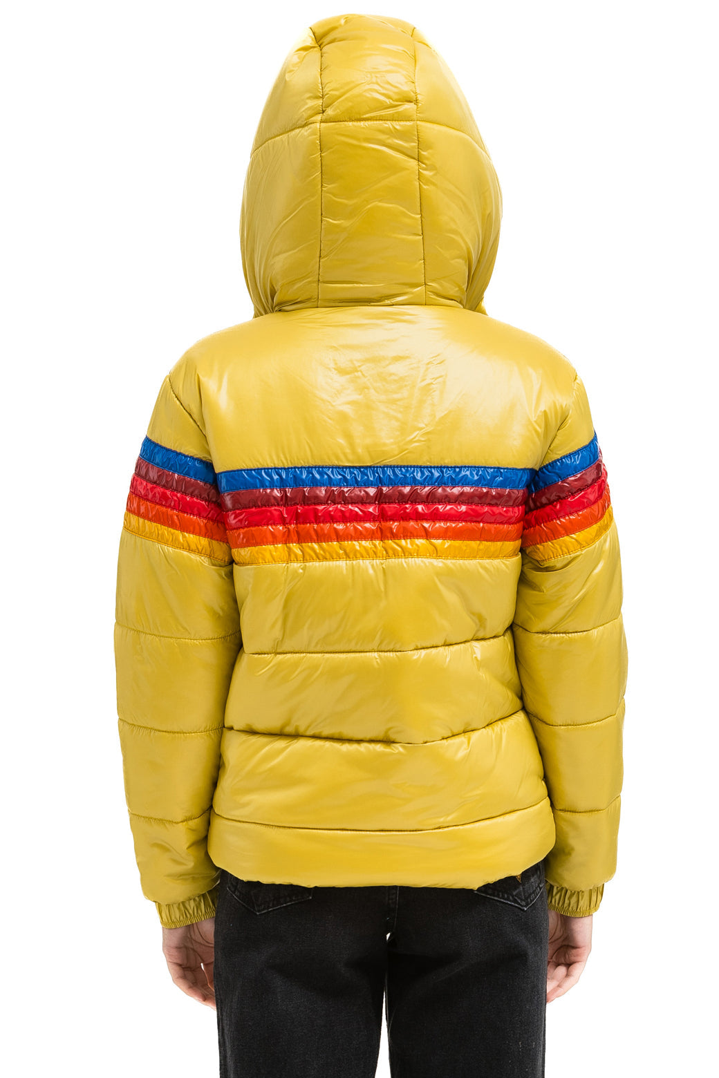 Aviator Nation 5 STRIPE TREKKER JACKET - GLOSSY KHAKI