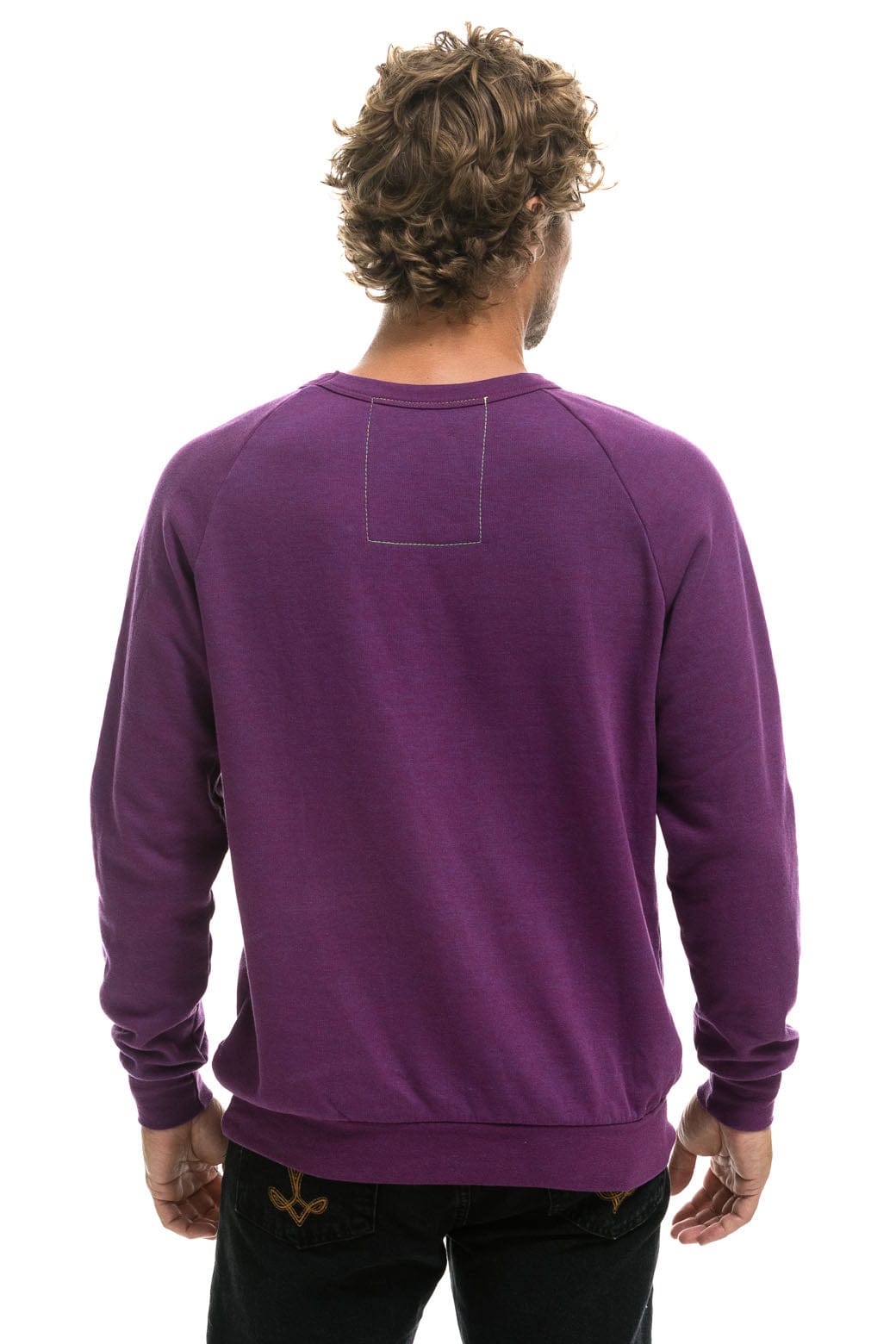 Aviator Nation NEVER STOP CHASING RAINBOWS CREW SWEATSHIRT - PURPLE