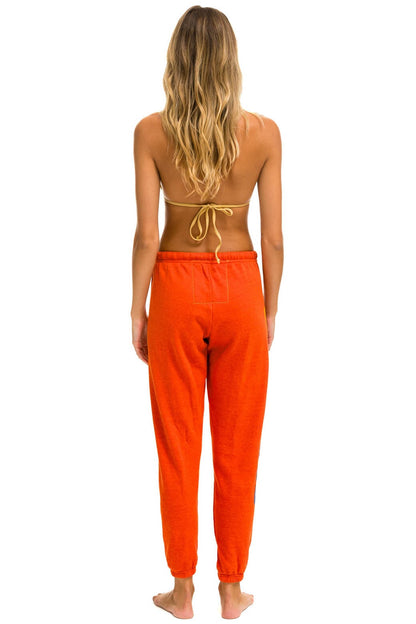 Aviator Nation RIDE LOGO SWEATPANTS - ORANGE