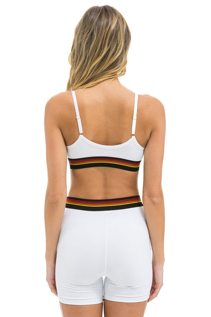 Aviator Nation LOGO ADJUSTABLE BRALETTE - WHITE