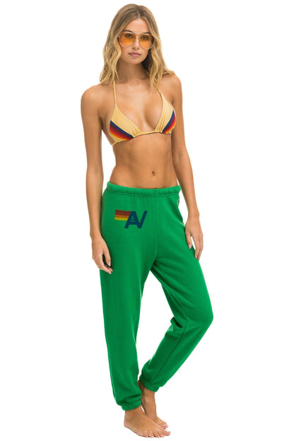 Aviator Nation LOGO SWEATPANTS - KELLY GREEN