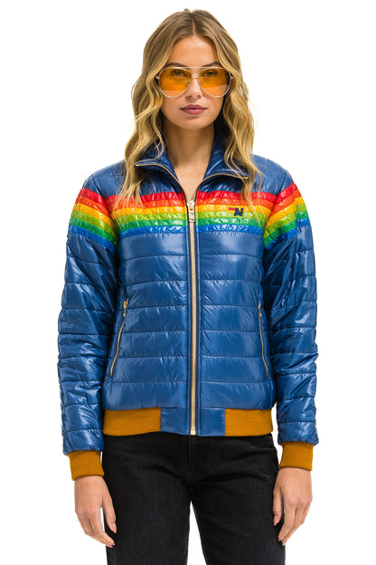 Aviator Nation 6 STRIPE JACKET -  GLOSSY DEEP BLUE