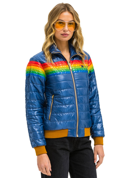 Aviator Nation 6 STRIPE JACKET -  GLOSSY DEEP BLUE