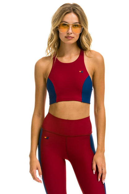 Aviator Nation COLOR BLOCK RACER SPORTS BRA - BLAZER