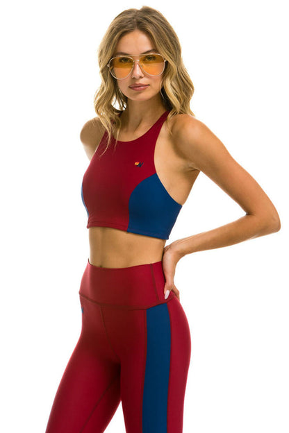 Aviator Nation COLOR BLOCK RACER SPORTS BRA - BLAZER