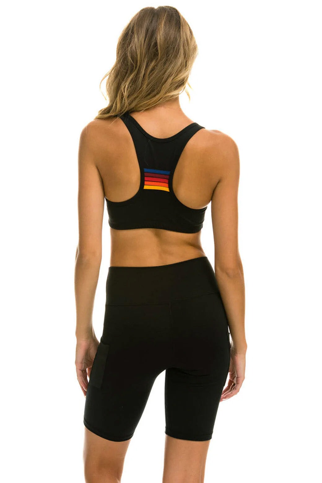 Aviator Nation 8 INCH CARGO POCKET HI-RISE BIKER SHORT - BLACK