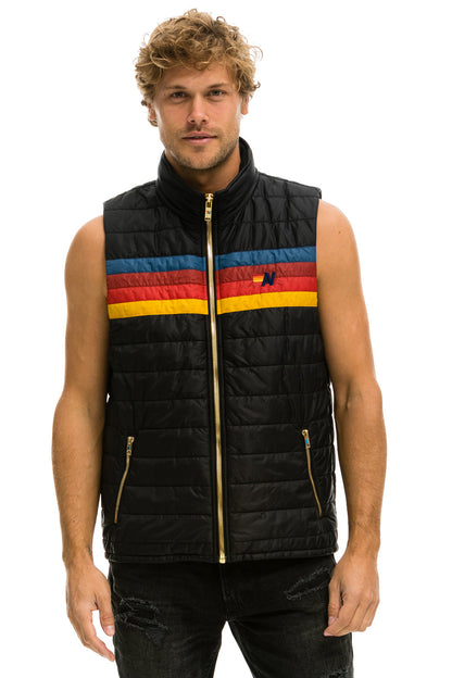 Aviator Nation MEN'S 4 STRIPE VEST - BLACK