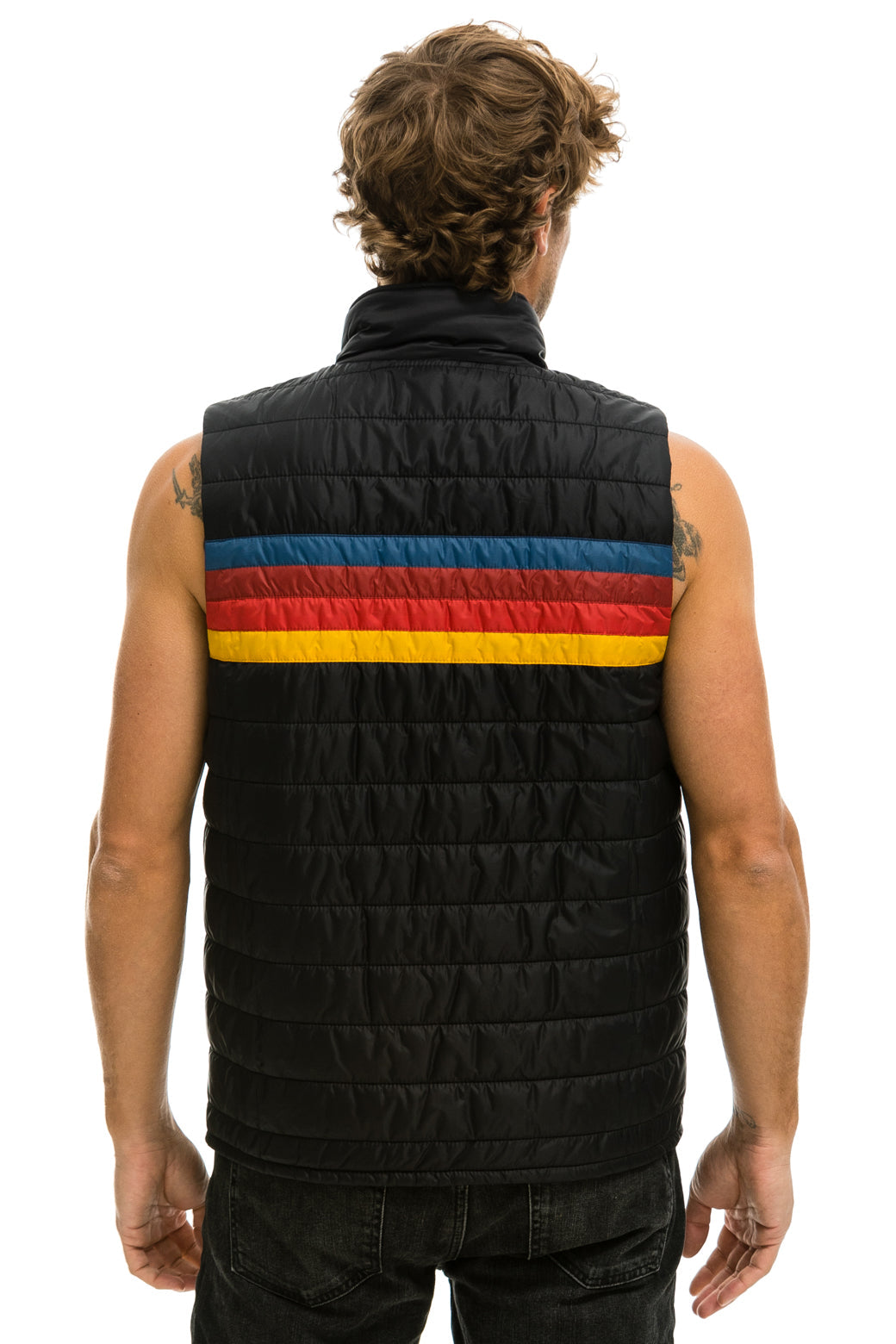 Aviator Nation MEN'S 4 STRIPE VEST - BLACK