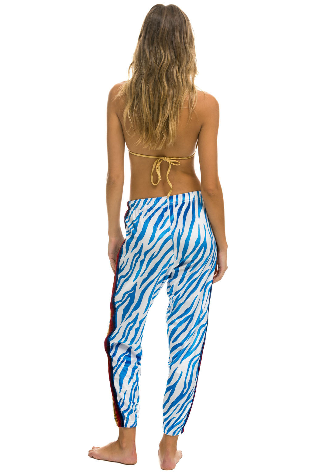 Aviator Nation CLASSIC VELVET SWEATPANTS - BLUE TIGER
