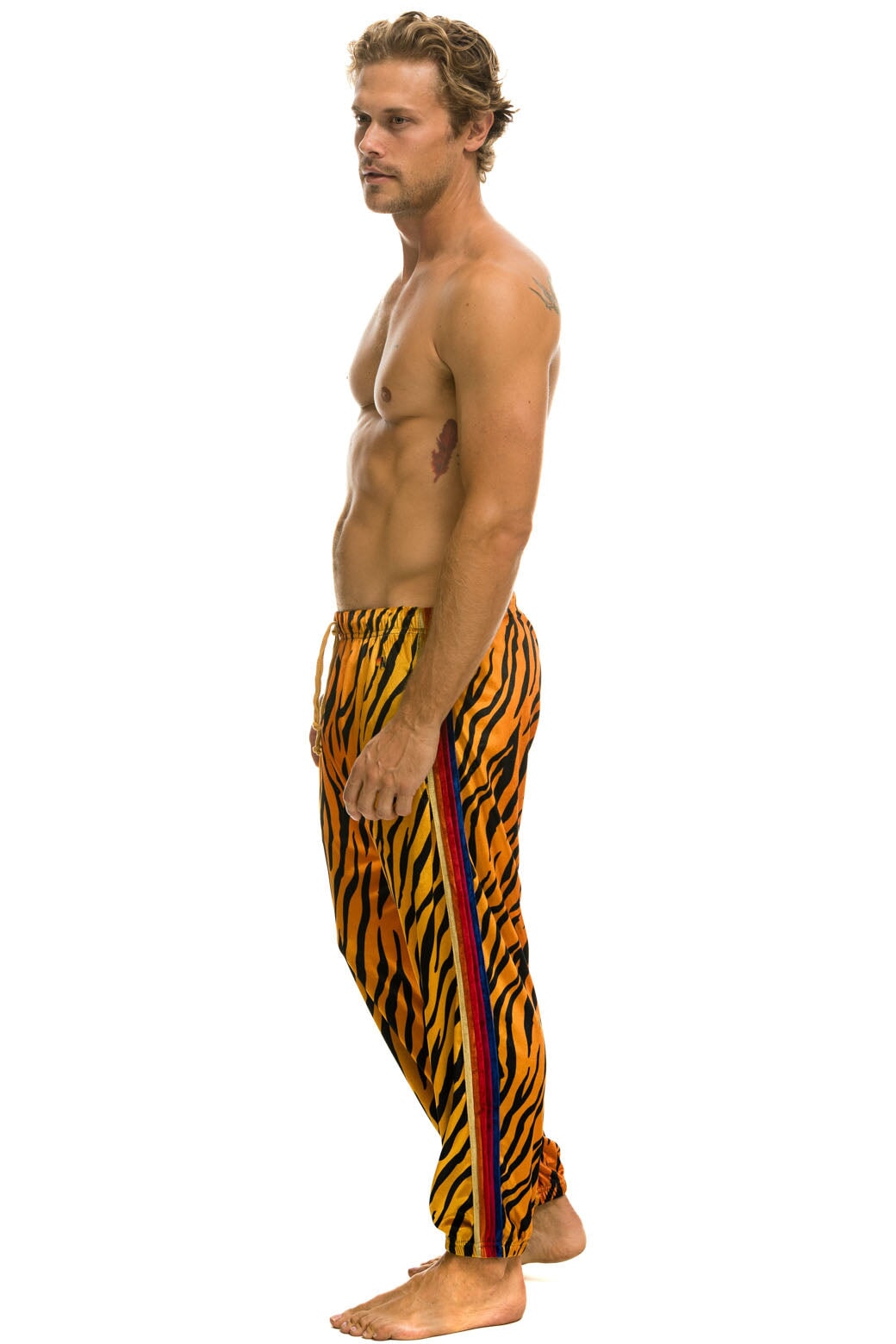 Aviator Nation CLASSIC VELVET SWEATPANTS - TIGER
