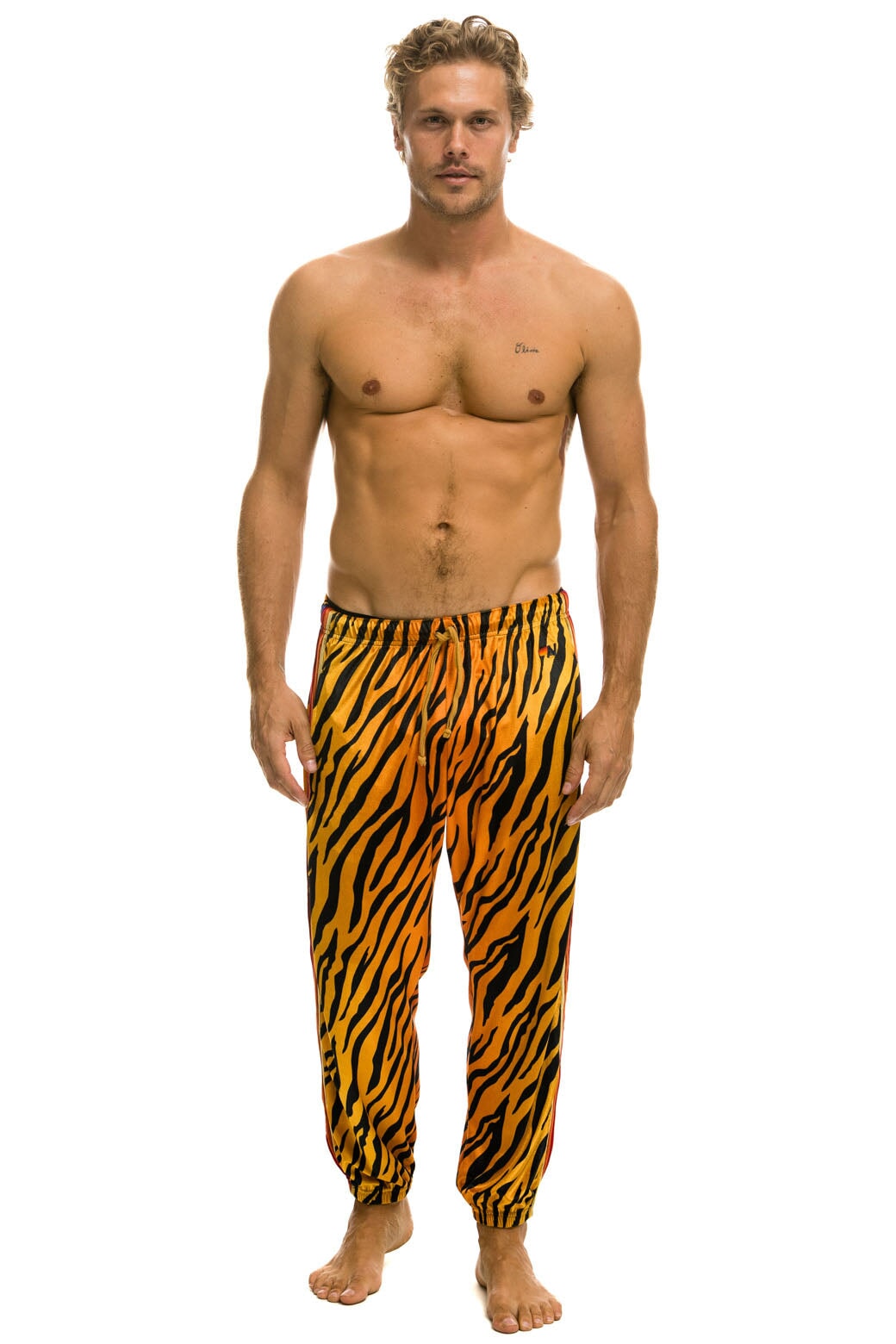 Aviator Nation CLASSIC VELVET SWEATPANTS - TIGER