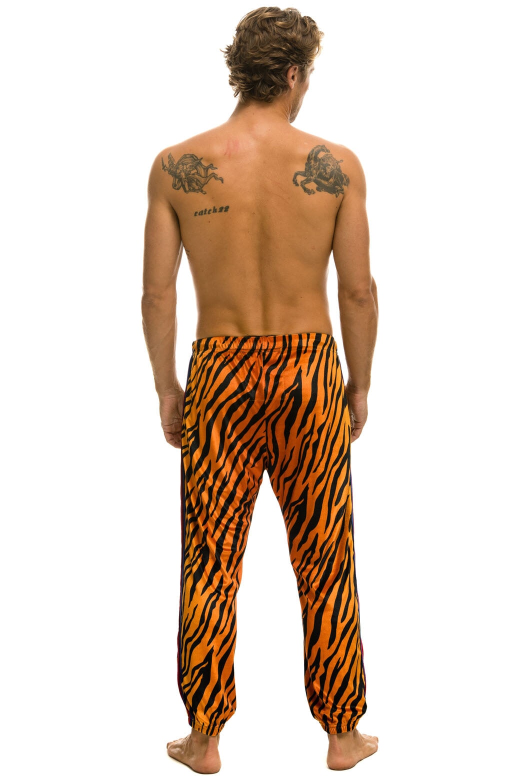 Aviator Nation CLASSIC VELVET SWEATPANTS - TIGER