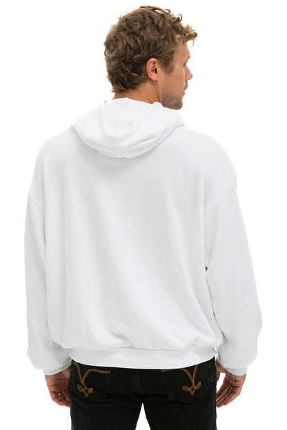 Aviator Nation LOGO PULLOVER RELAXED HOODIE - WHITE