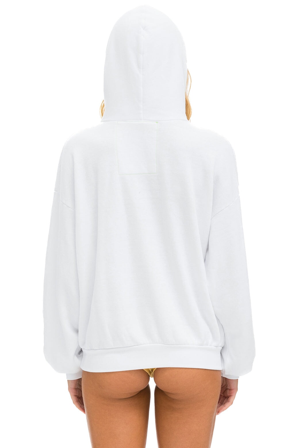 Aviator Nation LOGO PULLOVER RELAXED HOODIE - WHITE