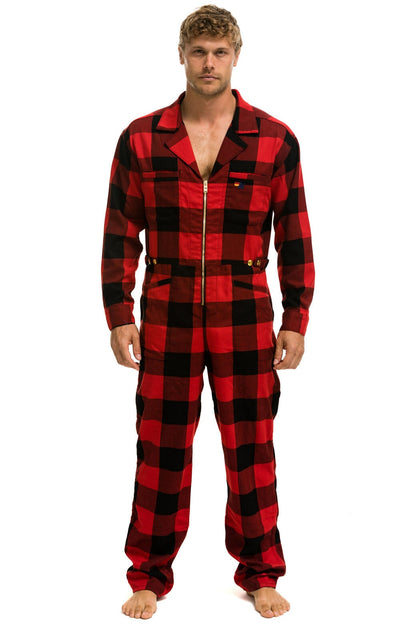 Aviator Nation UNISEX PLAID FLIGHT SUIT - BUFFALO PLAID