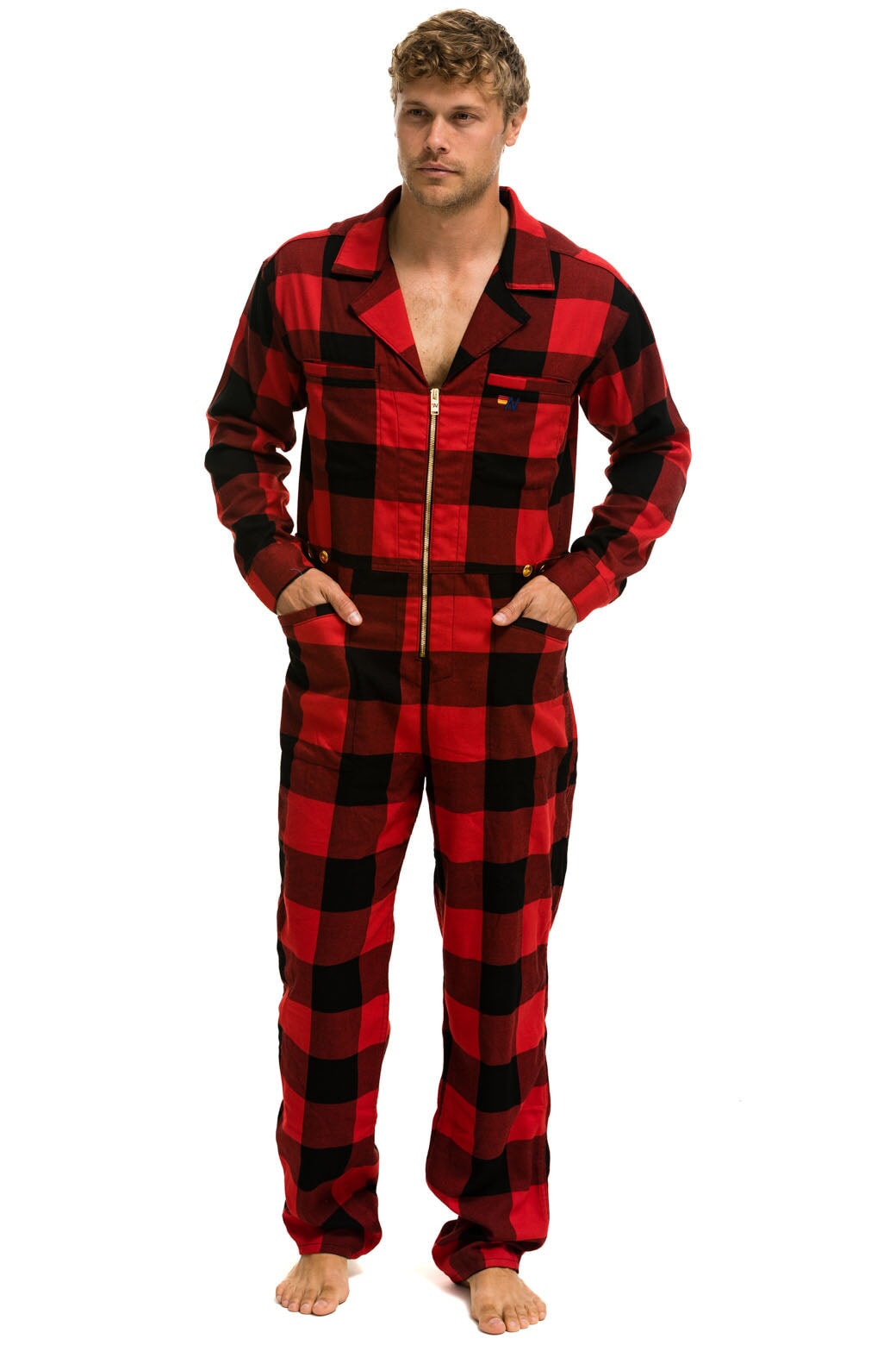 Aviator Nation UNISEX PLAID FLIGHT SUIT - BUFFALO PLAID