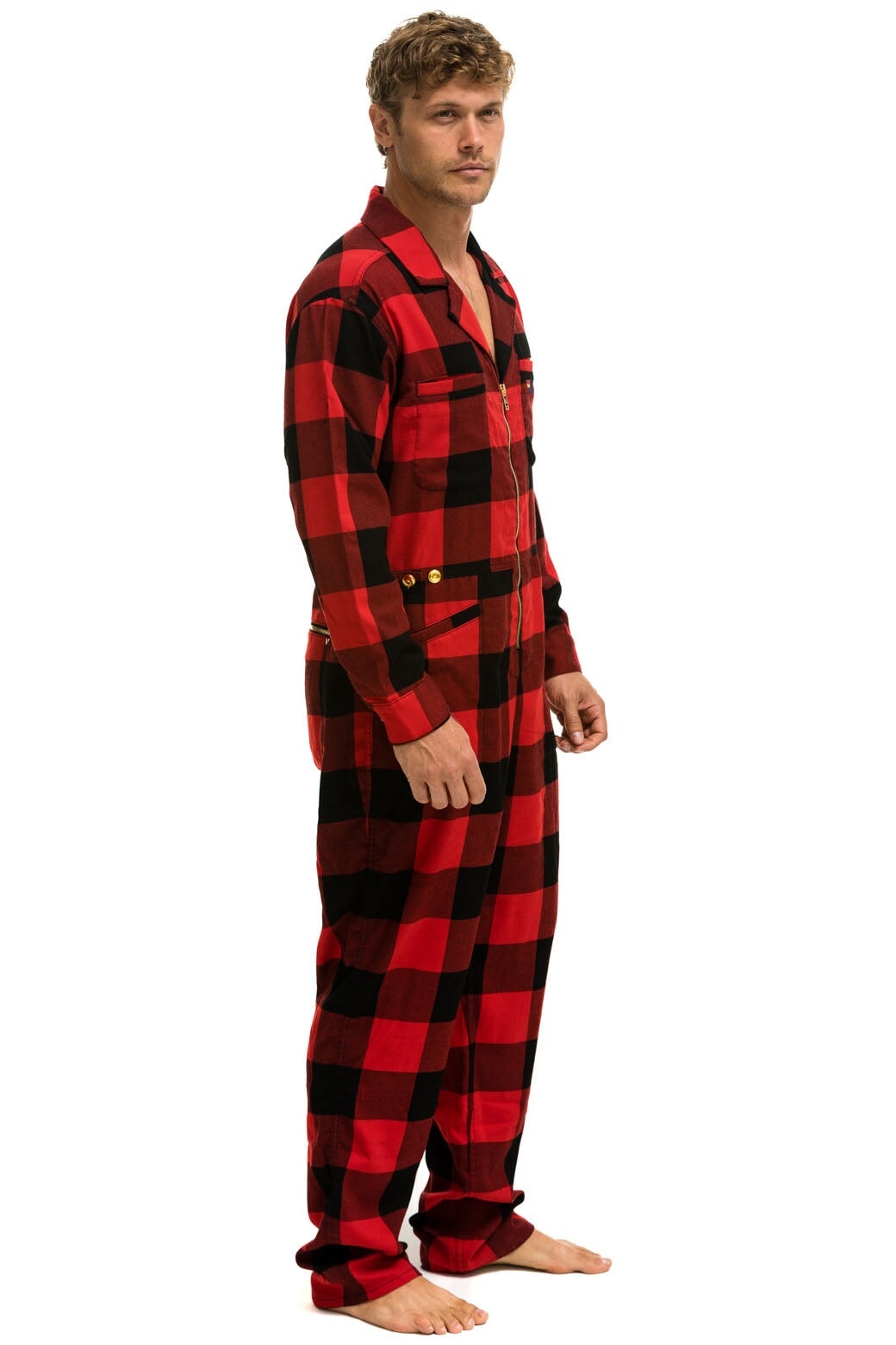 Aviator Nation UNISEX PLAID FLIGHT SUIT - BUFFALO PLAID