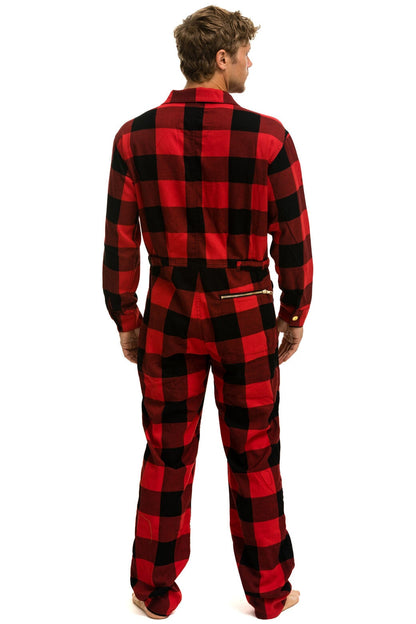 Aviator Nation UNISEX PLAID FLIGHT SUIT - BUFFALO PLAID