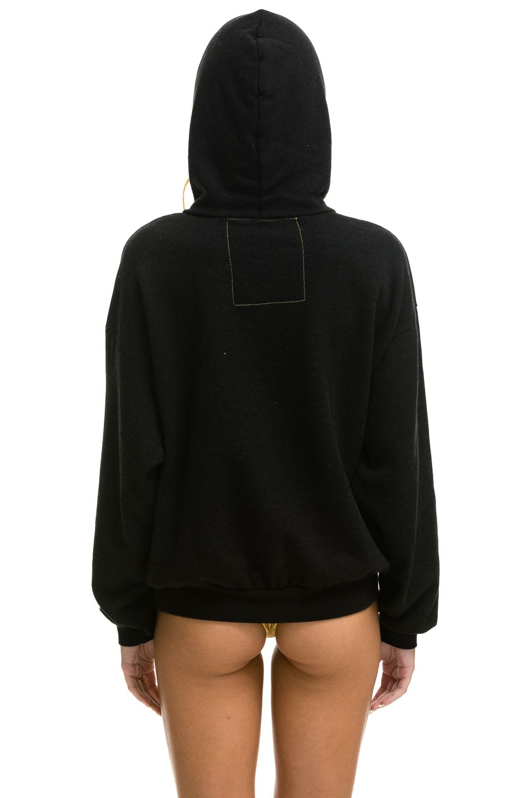 Aviator Nation LOGO PULLOVER RELAXED HOODIE - BLACK