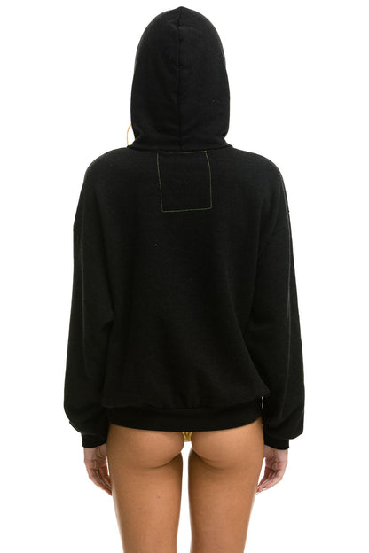 Aviator Nation LOGO PULLOVER RELAXED HOODIE - BLACK