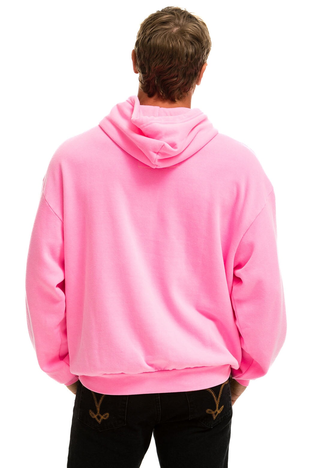 Aviator Nation LOGO PULLOVER RELAXED HOODIE - NEON PINK
