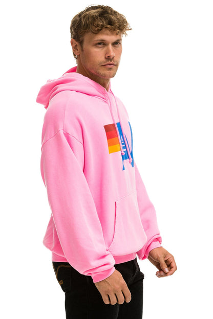 Aviator Nation LOGO PULLOVER RELAXED HOODIE - NEON PINK