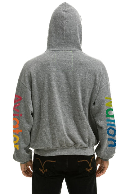 Aviator Nation AVIATOR NATION RELAXED PULLOVER HOODIE - HEATHER GREY