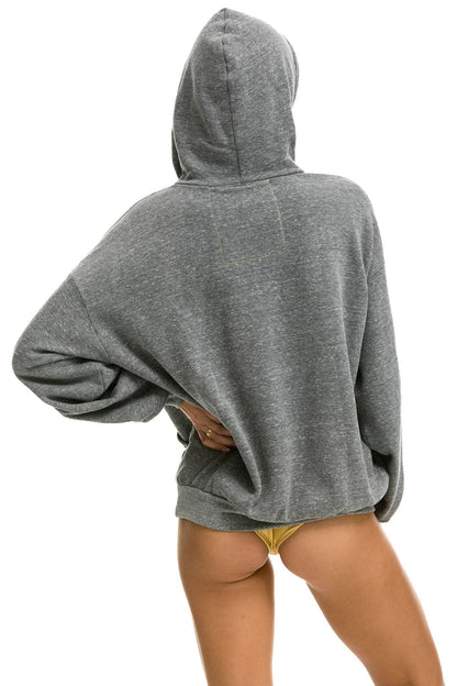 Aviator Nation AVIATOR NATION RELAXED PULLOVER HOODIE - HEATHER GREY