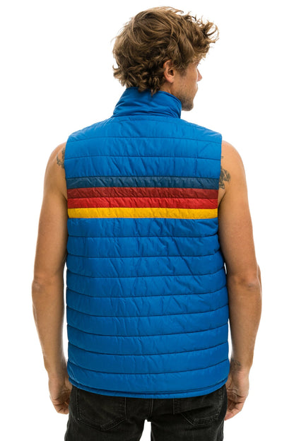 Aviator Nation MEN'S 4 STRIPE VEST - SNORKEL BLUE