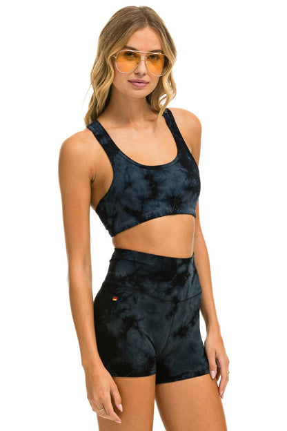 Aviator Nation HAND DYED SPORTS BRA - TIE DYE CRYSTAL SMOKE