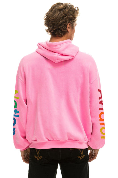 Aviator Nation AVIATOR NATION  RELAXED PULLOVER HOODIE - NEON PINK