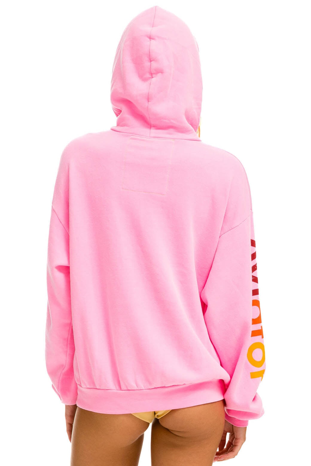 Aviator Nation AVIATOR NATION  RELAXED PULLOVER HOODIE - NEON PINK