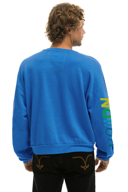Aviator Nation AVIATOR NATION HAMPTONS RELAXED CREW SWEATSHIRT - OCEAN