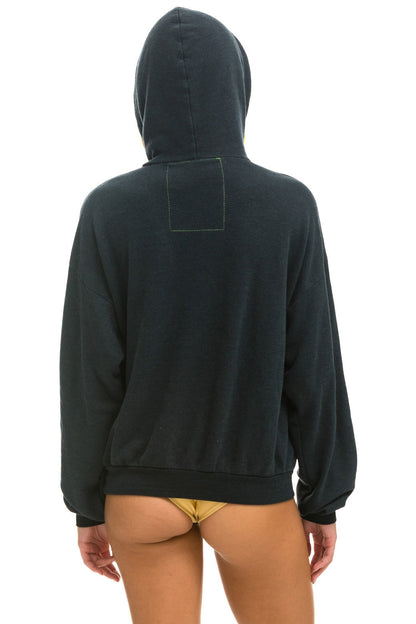 Aviator Nation LOGO PULLOVER RELAXED HOODIE - CHARCOAL