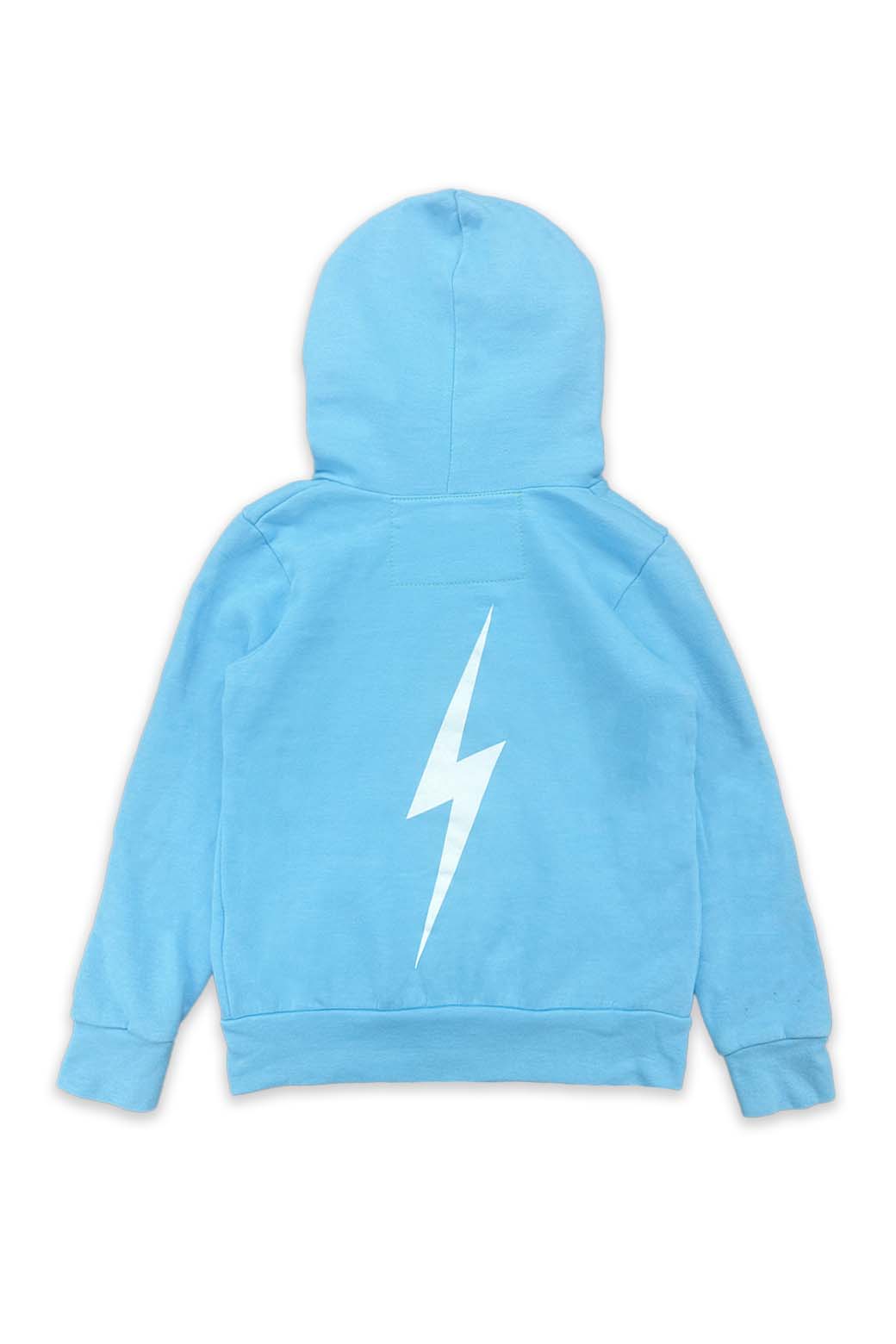 Aviator Nation KIDS BOLT PRINT ZIP HOODIE - SKY // WHITE