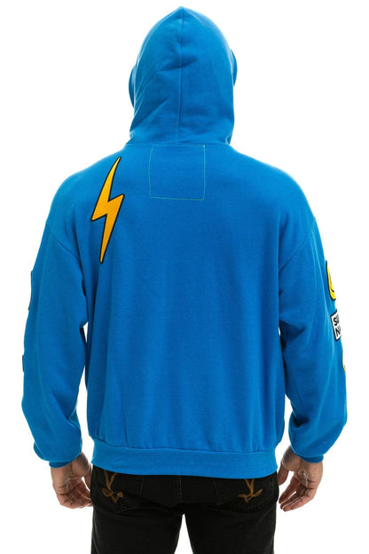 Aviator Nation VINTAGE PATCH ZIP HOODIE RELAXED - OCEAN