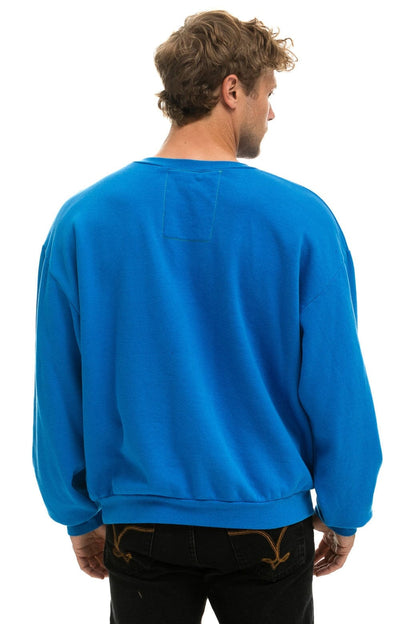 Aviator Nation BOLT GRADIENT RELAXED CREW SWEATSHIRT - OCEAN // RAINBOW
