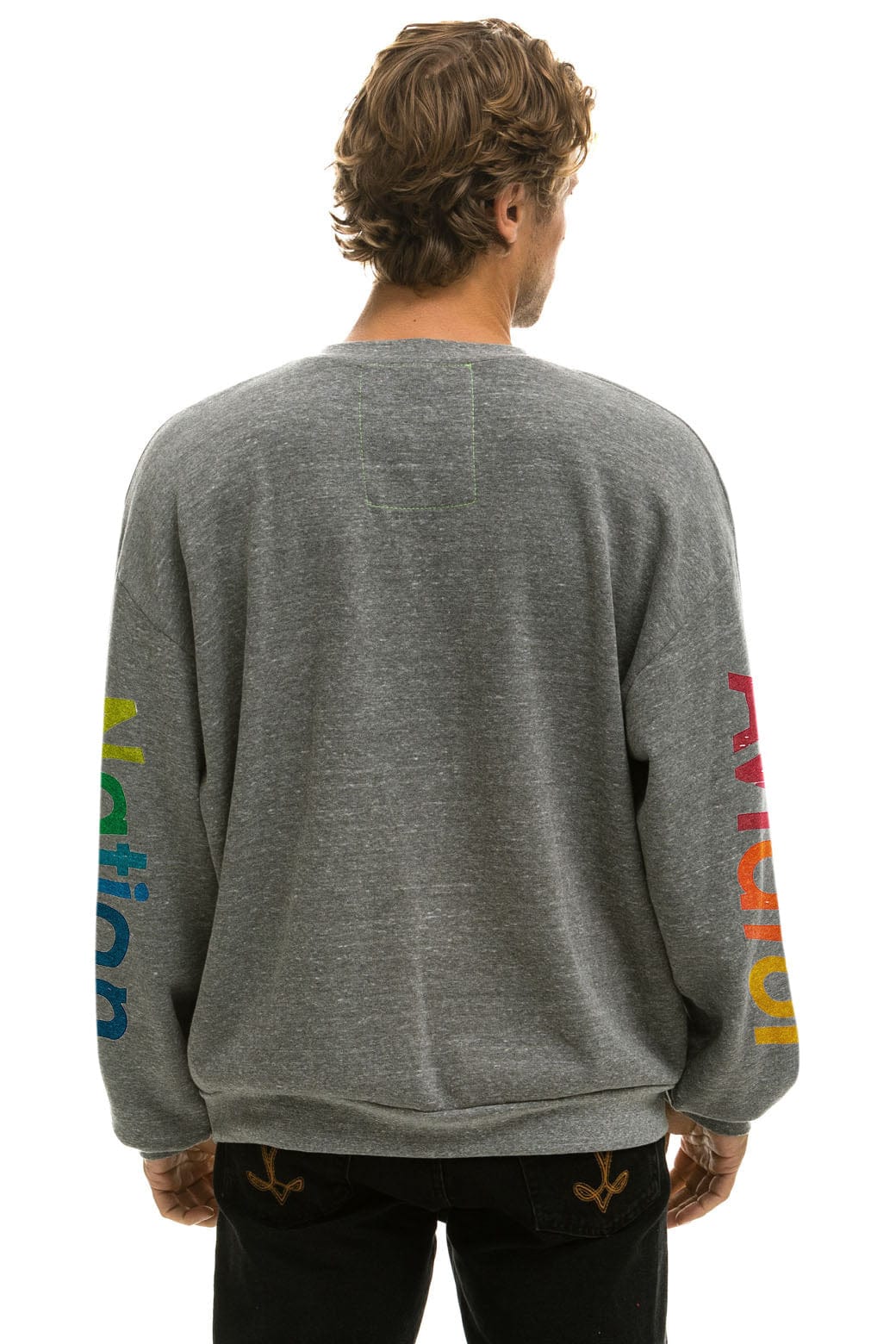 Aviator Nation AVIATOR NATION ASPEN RELAXED CREW SWEATSHIRT - HEATHER GREY