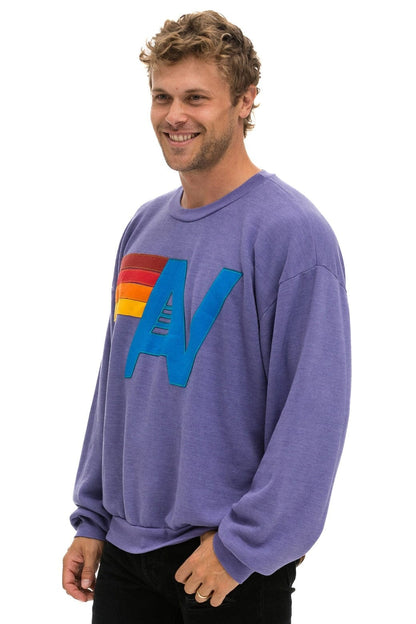 Aviator Nation LOGO STITCH RELAXED CREW SWEATSHIRT - LAVENDER