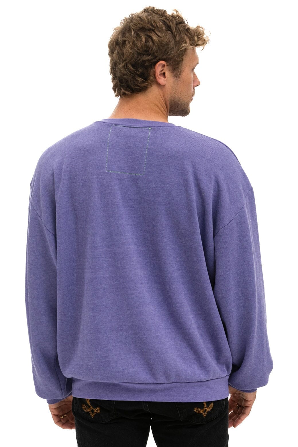 Aviator Nation LOGO STITCH RELAXED CREW SWEATSHIRT - LAVENDER