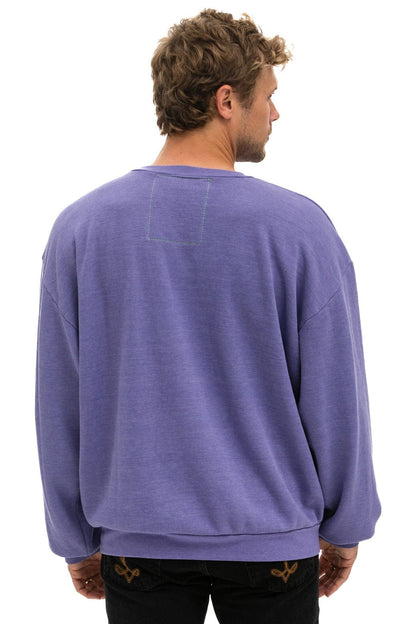 Aviator Nation LOGO STITCH RELAXED CREW SWEATSHIRT - LAVENDER